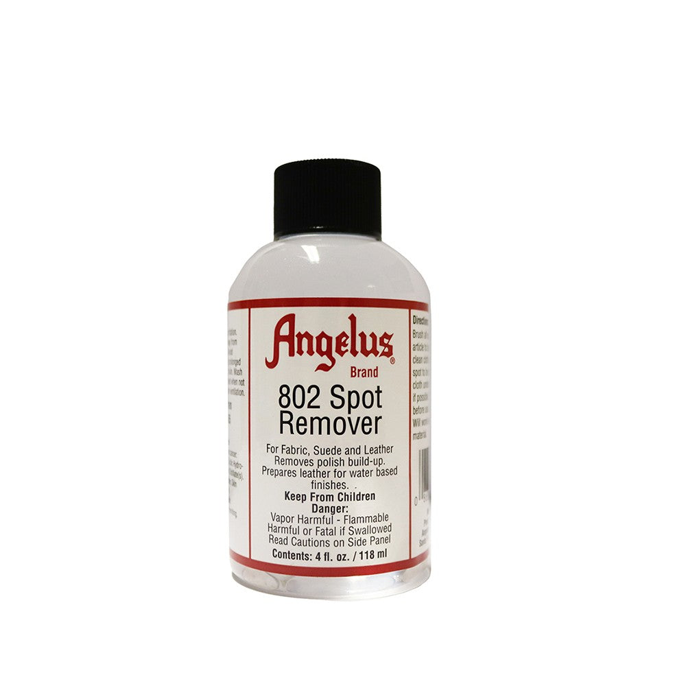 Angelus Spot Remover for treating specific stains on leather, suede, and nubuck.