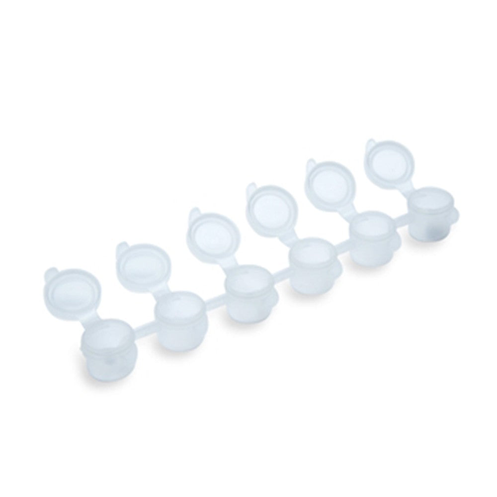 Set of 6 Angelus 1.6oz Empty Paint Cups for holding and mixing paints during projects.