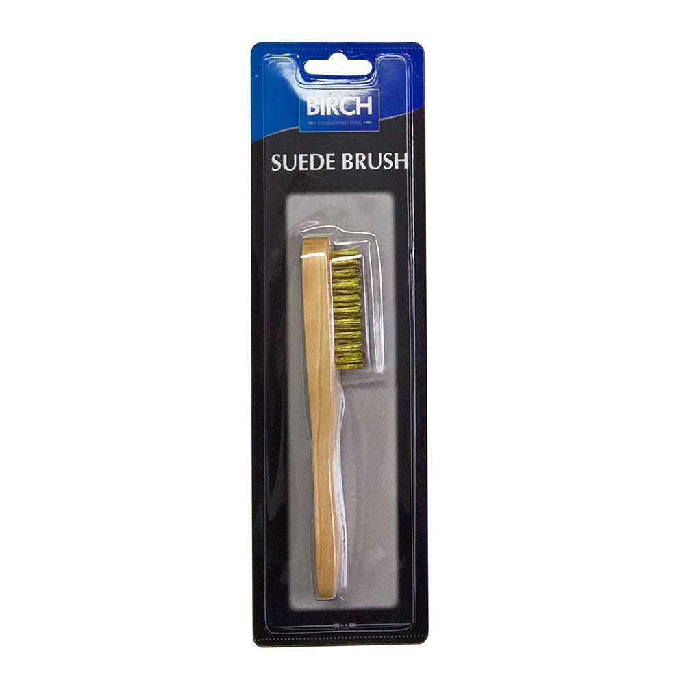 BIRCH Wood Handle Wire Suede Brush for vigorous cleaning and raising the nap on suede.
