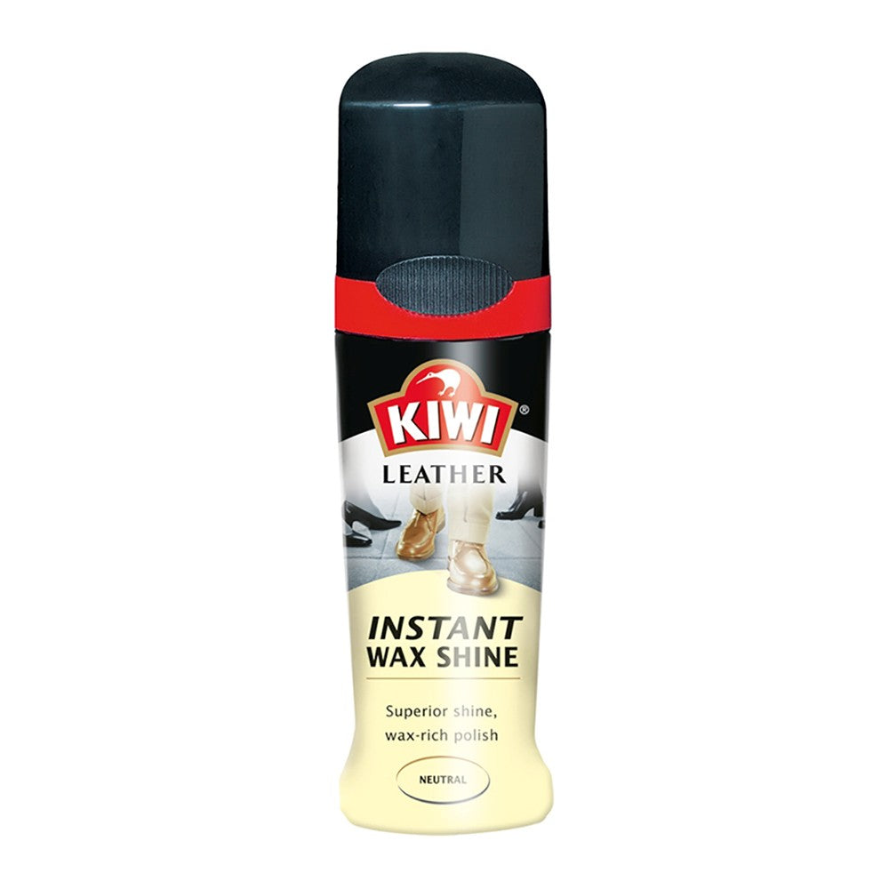 Kiwi Shine & Protect neutral sponge adds a quick shine and waterproofs leather shoes and boots in one easy step.