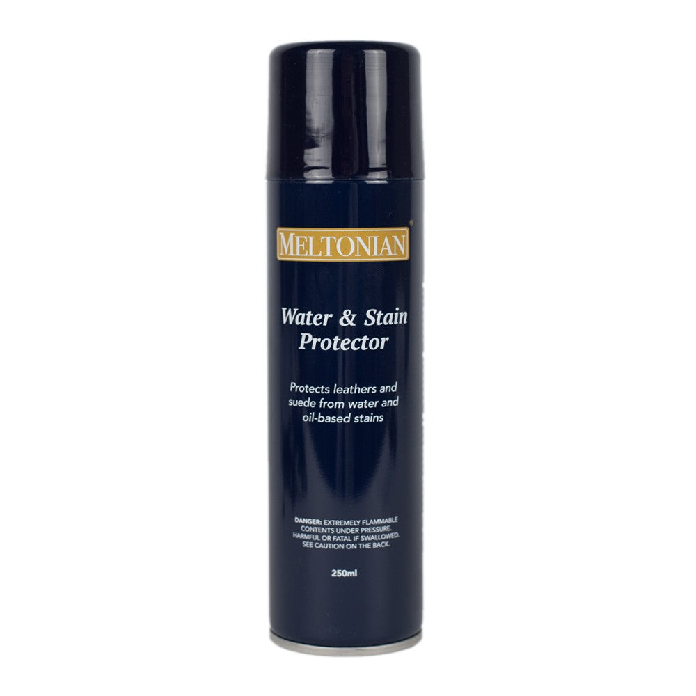 Meltonian Water & Stain Protector spray shields shoes and boots from water, salt, and everyday stains.