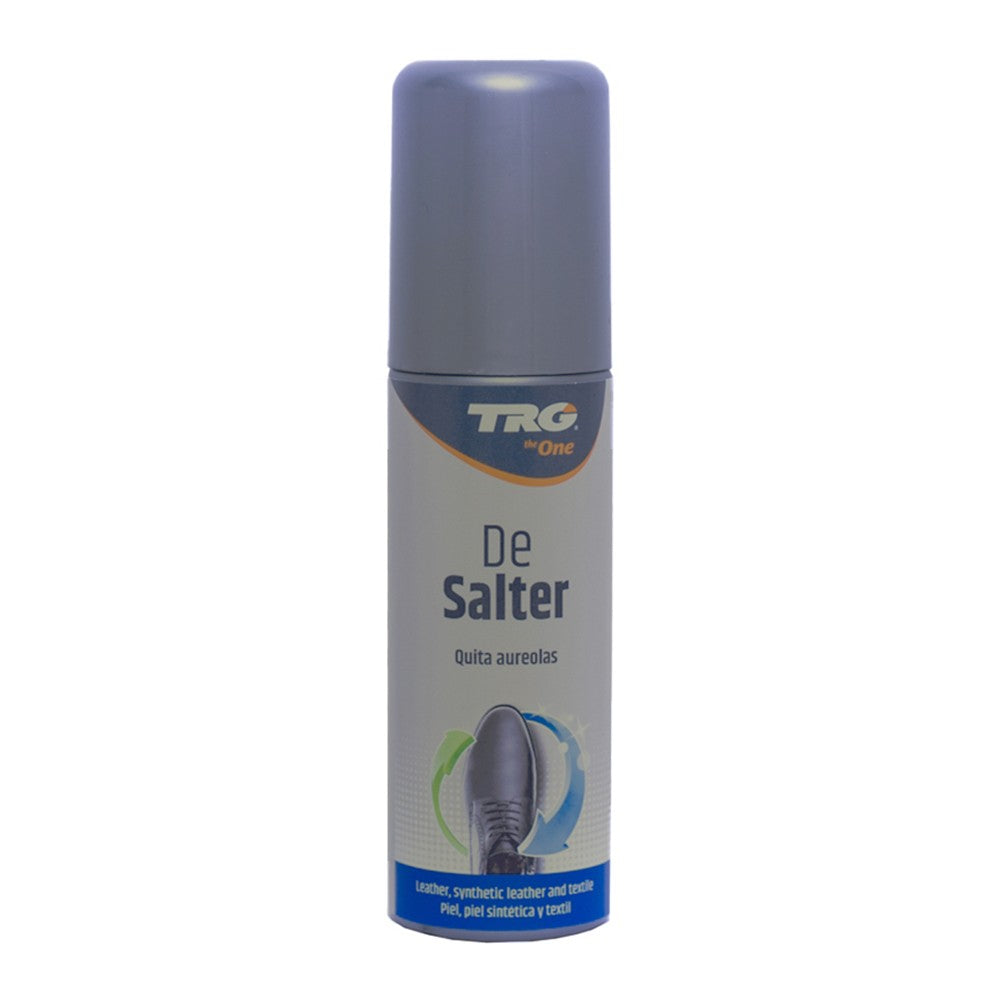 TRG De-Salter is a 75ml solution specifically for removing white salt stains and rings from leather boots and shoes.