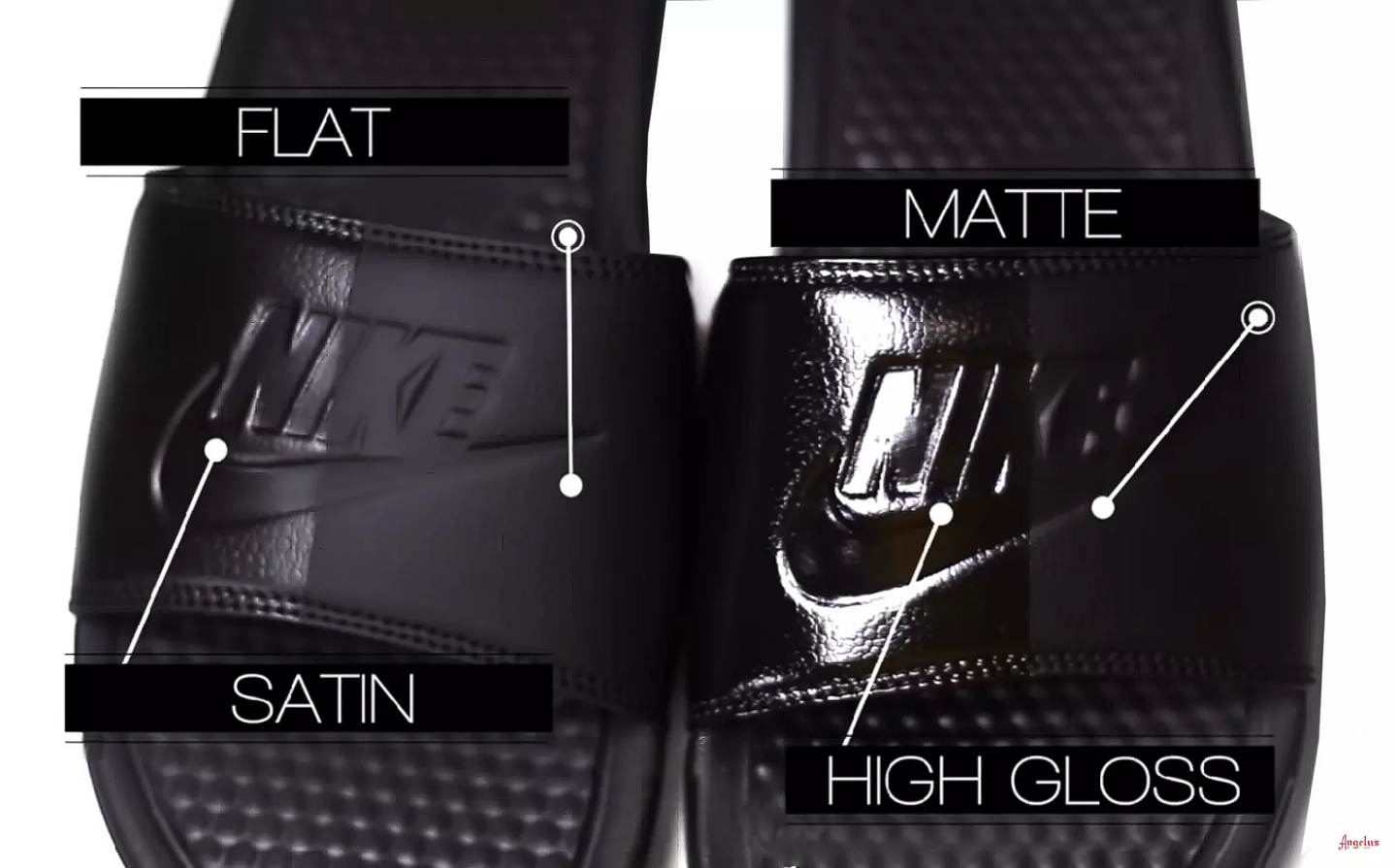 High gloss finish on leather using Angelus 904 Finisher