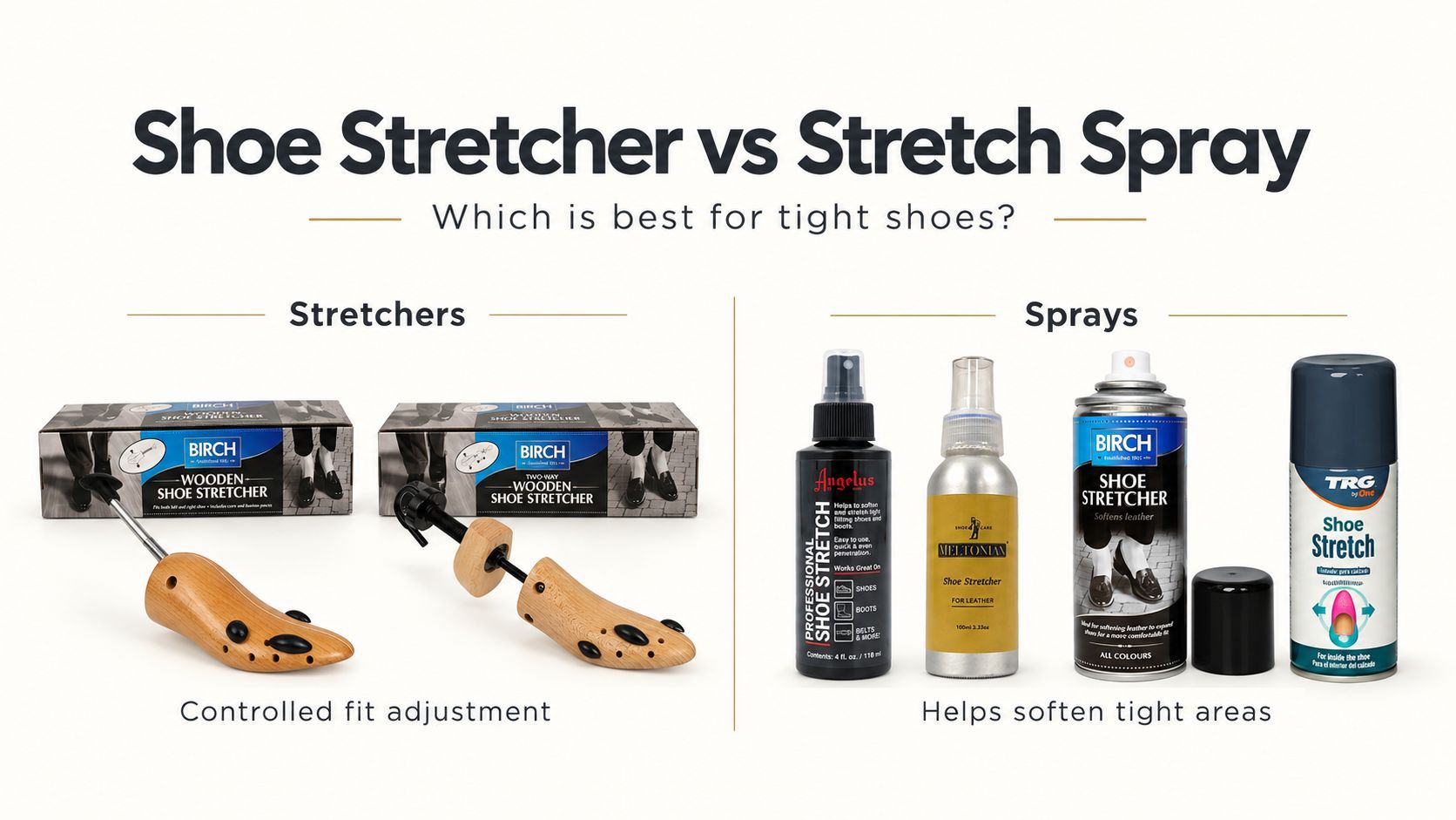 Shoe Stretcher vs Shoe Stretch Spray: Which Is Best for Tight Shoes?