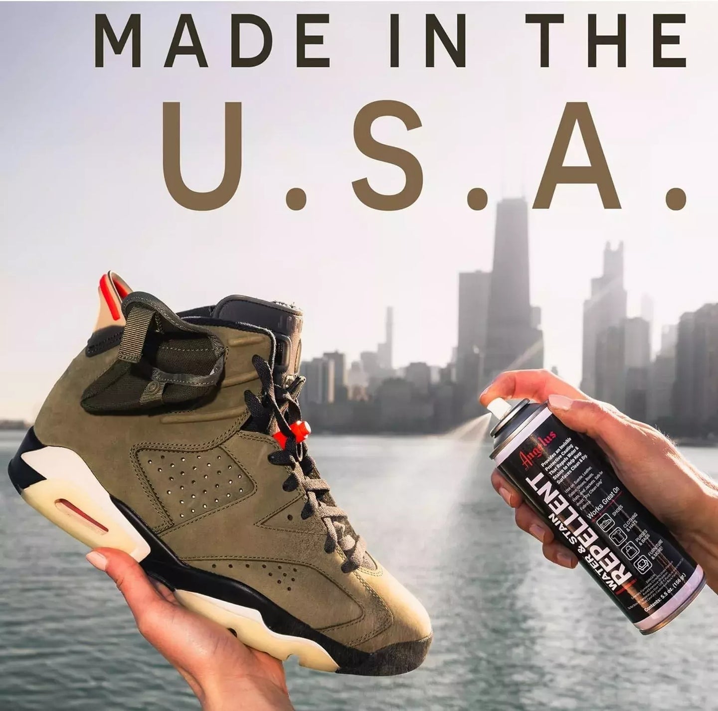 Angelus protective spray delivers even coverage across leather and fabrics providing a reliable shield against water and stains