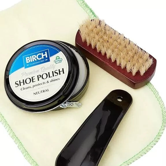 The comprehensive BIRCH 8 piece shine kit provides cleaning polishing and protection capabilities
