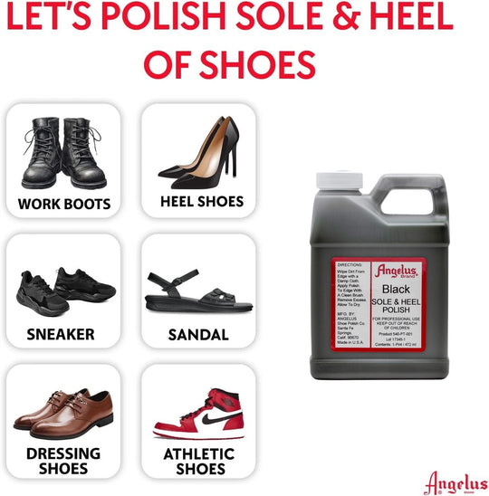 Professional shoe edges with Angelus Sole Enamel