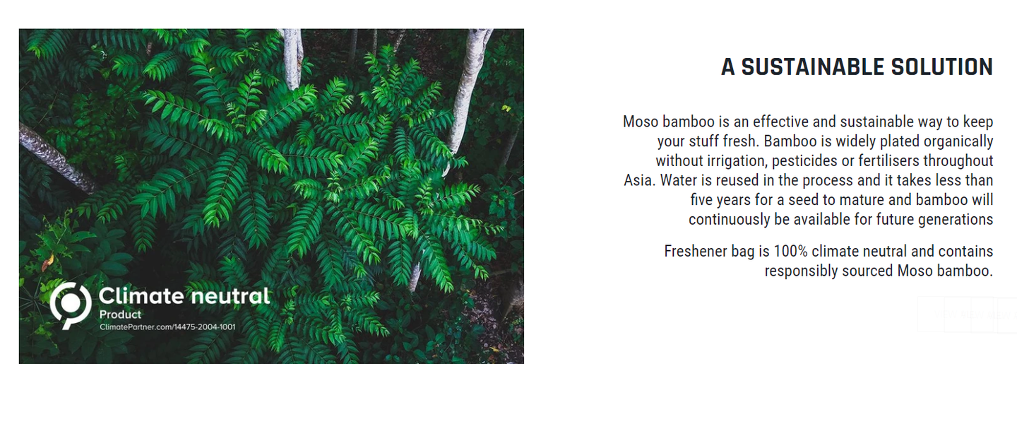 Large capacity odour elimination bag provides continuous protection for up to several months