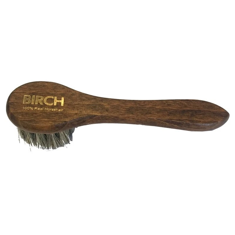 BIRCH Horsehair Dauber Brushes with comfortable control perfect for working around broguing and detailing