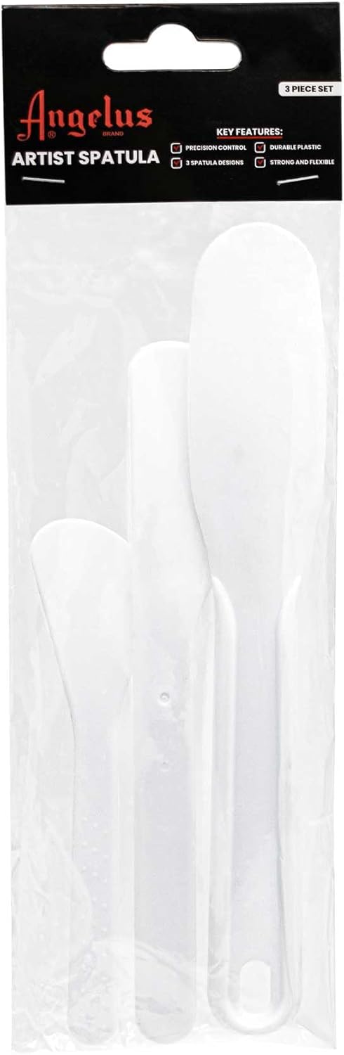 Angelus spatulas for clean product application without contamination during artwork