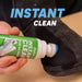 Use the Angelus instant clean gel with its built-in scrubber to efficiently clean shoes on the go with a visual cleaning indicator