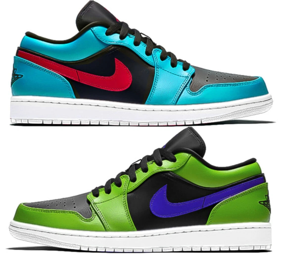 Workshop arrangement with Angelus Neon Amazon Green 125 paint and custom high-impact project in development