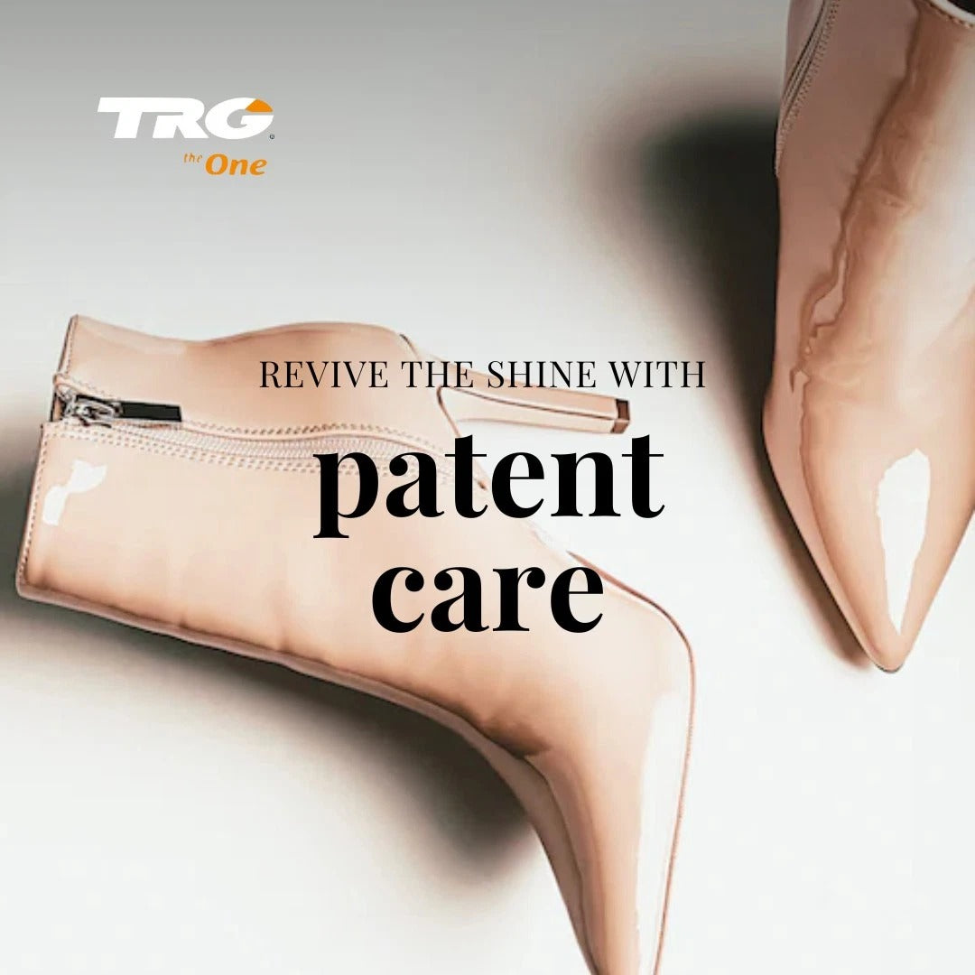 Using TRG Patent Care applicator for even coverage on patent leather without streaking or residue