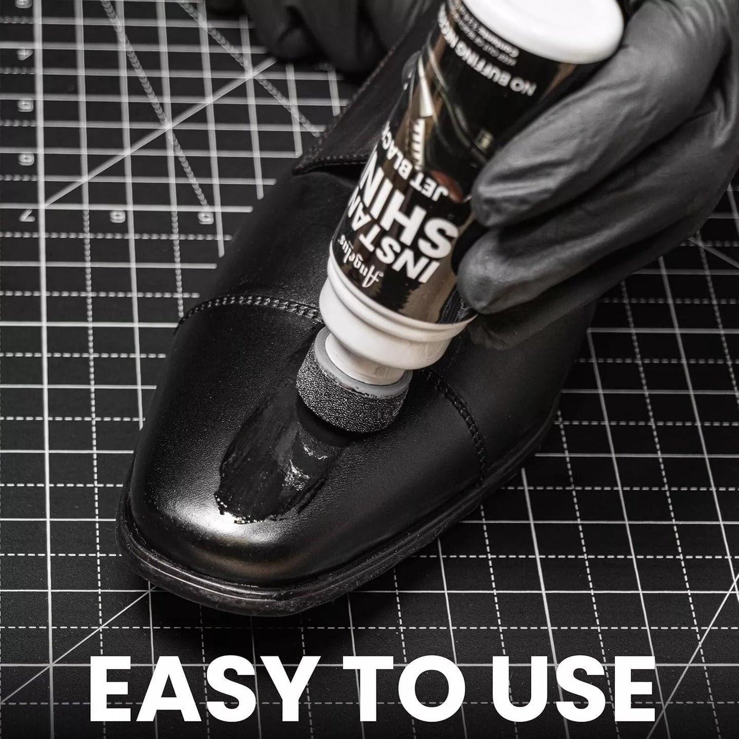 Angelus Instant Shine 100ml bottle restoring colour and adding protective lustre to leather jackets and accessories