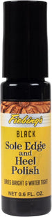 Fiebing's Black Edge Polish restores like-new finish to shoe soles and heels