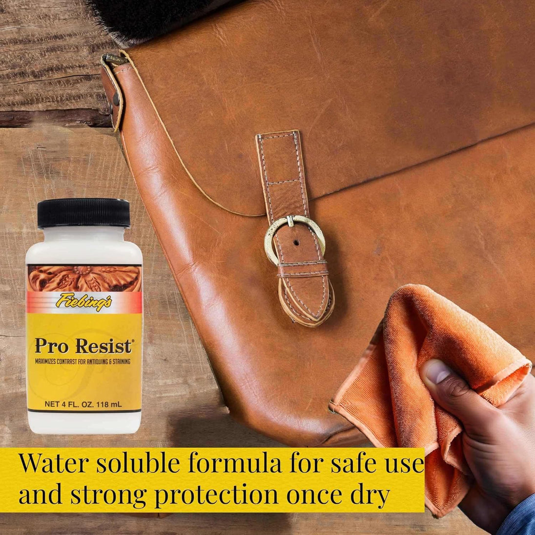 Breathable leather protection with Fiebing's Pro Resist against dirt and liquid damage