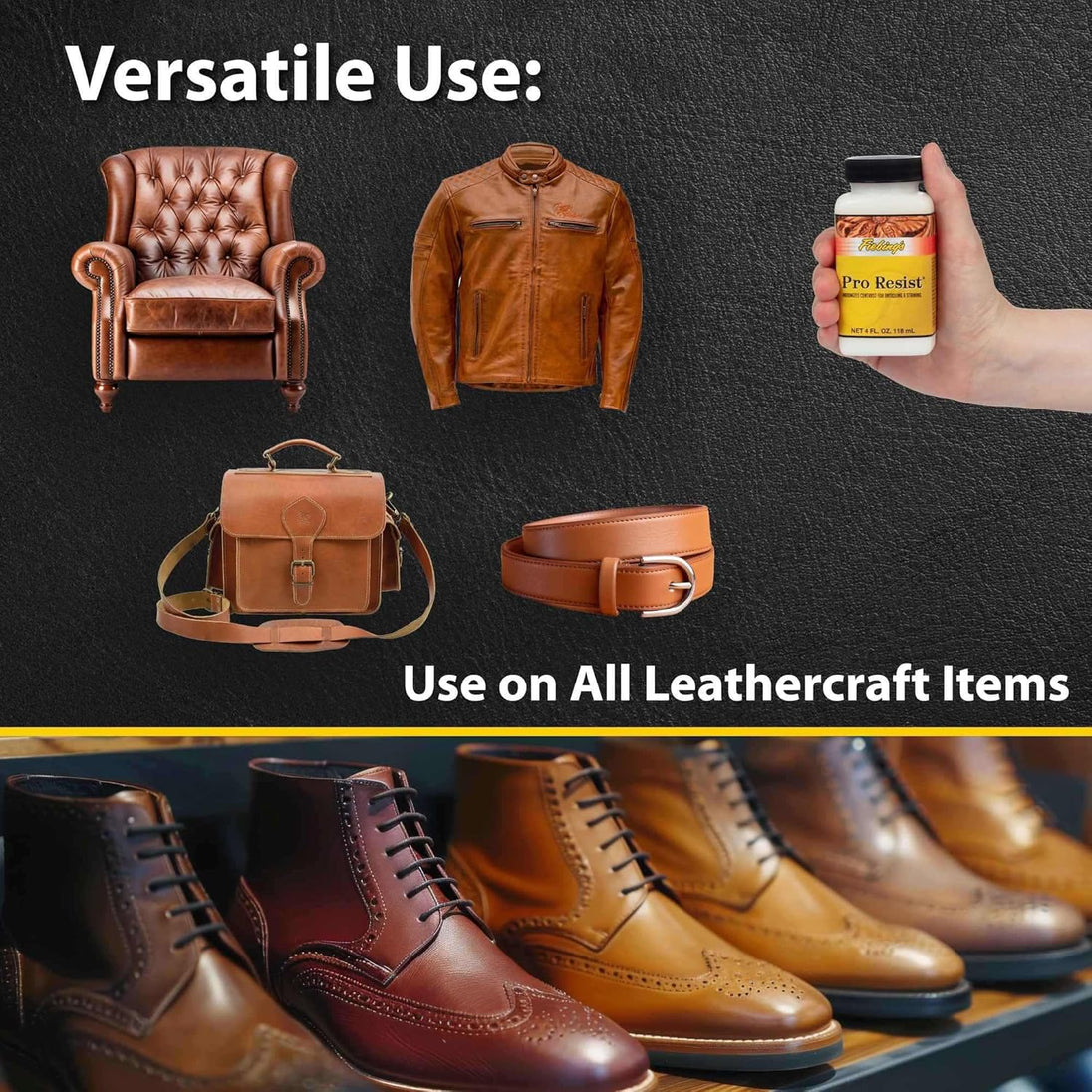 Using Fiebing's Pro Resist to shield leather goods from water and everyday soiling