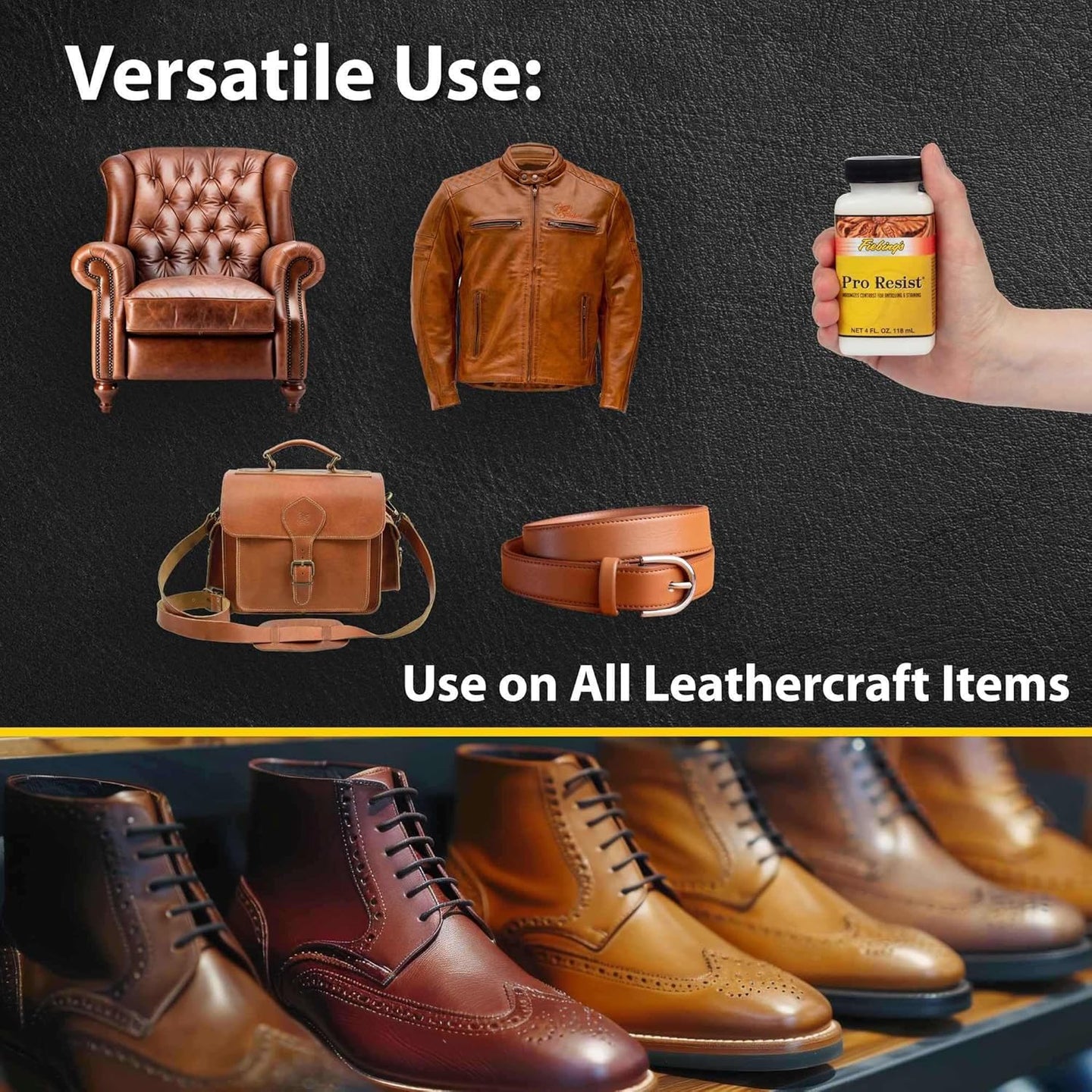 Using Fiebing's Pro Resist to shield leather goods from water and everyday soiling