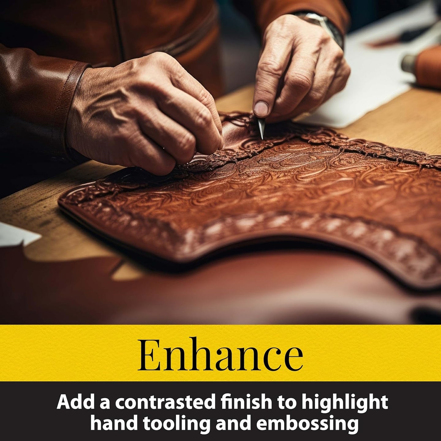 Fiebing's Vintage Gel adds a worn distressed look to leather