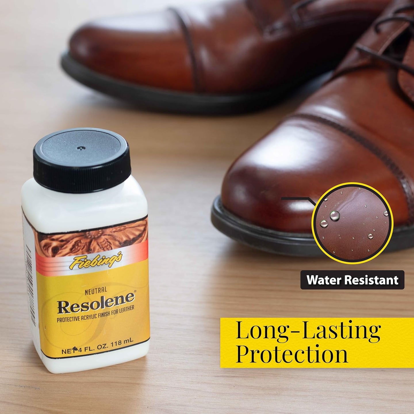Use Fiebing's Resolene to lock in leather dye colour and prevent transfer