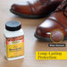 Use Fiebing's Resolene to lock in leather dye colour and prevent transfer
