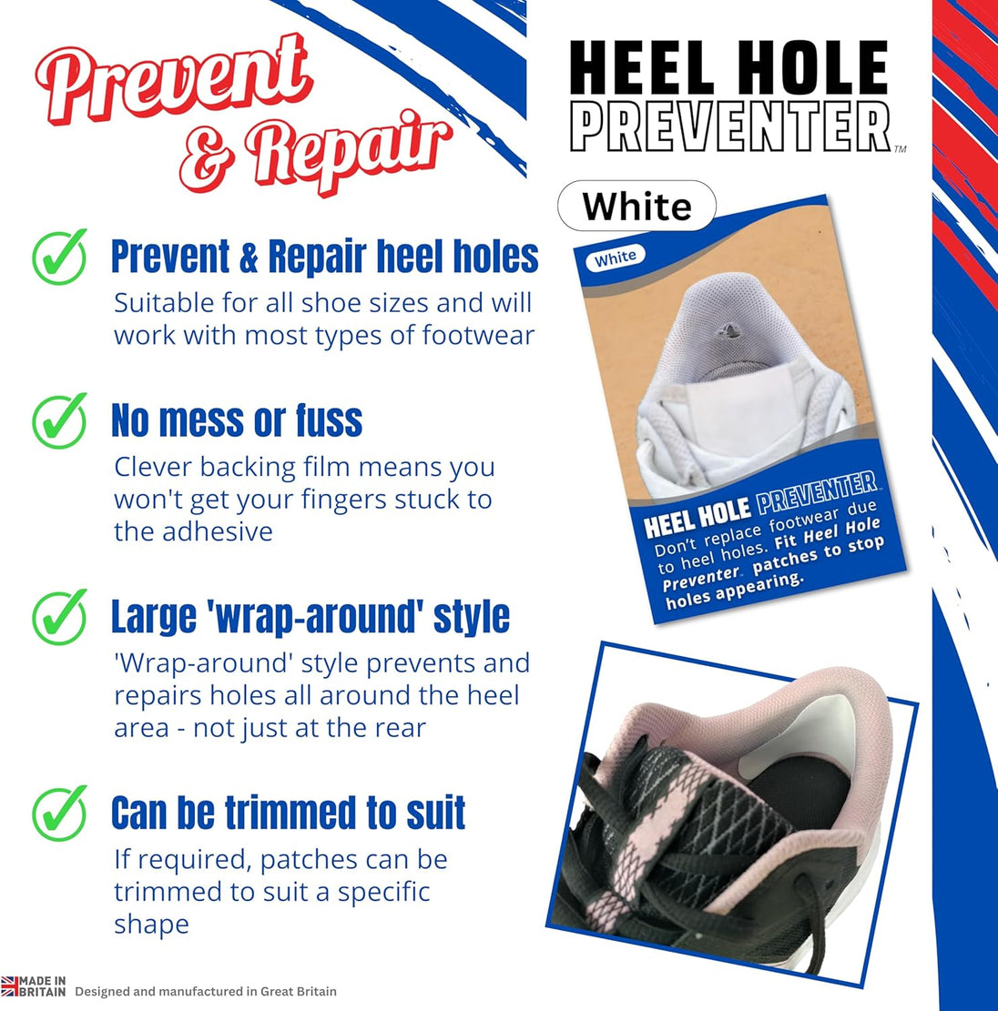heel protector patches provide durable reinforcement against friction where heels rub inside shoes