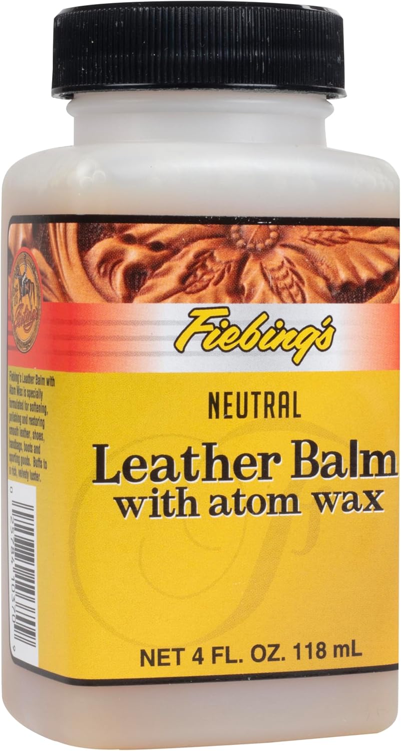 Multi-benefit leather protection with Fiebing's Balm Atom Wax in neutral finish