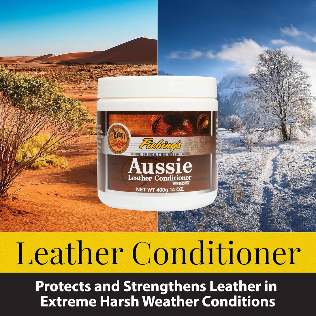 Professional-grade Fiebing's Aussie Conditioner for extreme weather conditions