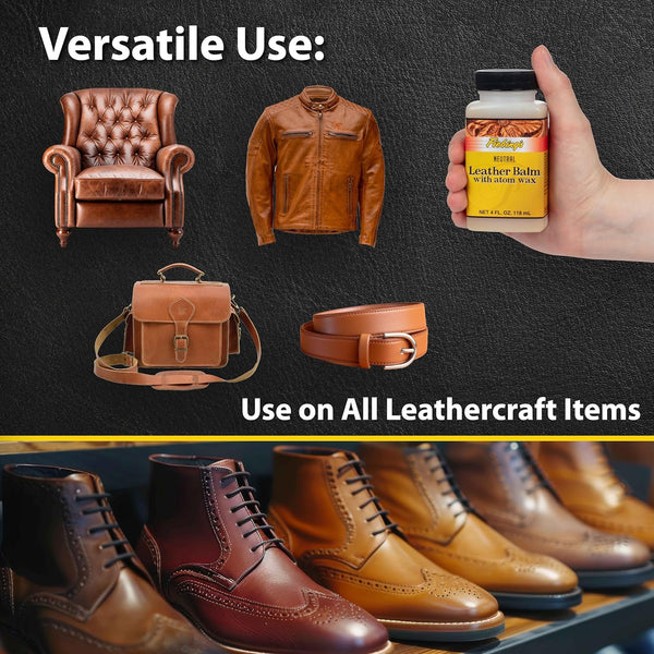 Neutral Fiebing's Atom Wax Balm provides a hard protective finish without darkening