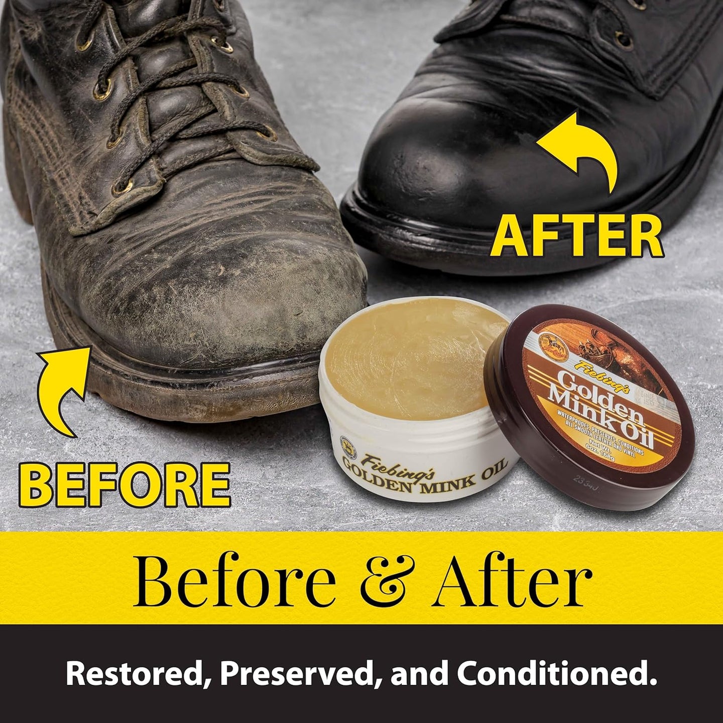 Weather protection for leather with Fiebing's Golden Mink Oil formula
