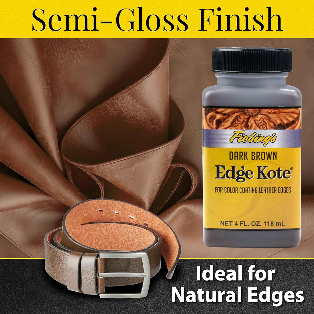 Fiebing's Edge Kote colour range for custom leather edge finishing