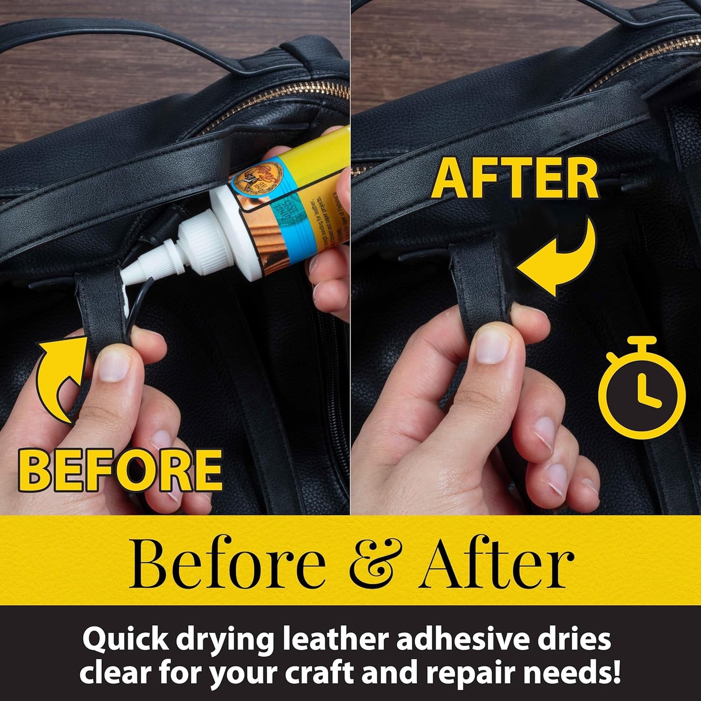 Fiebing's Leathercraft Cement provides durable bonds for leather repairs and construction