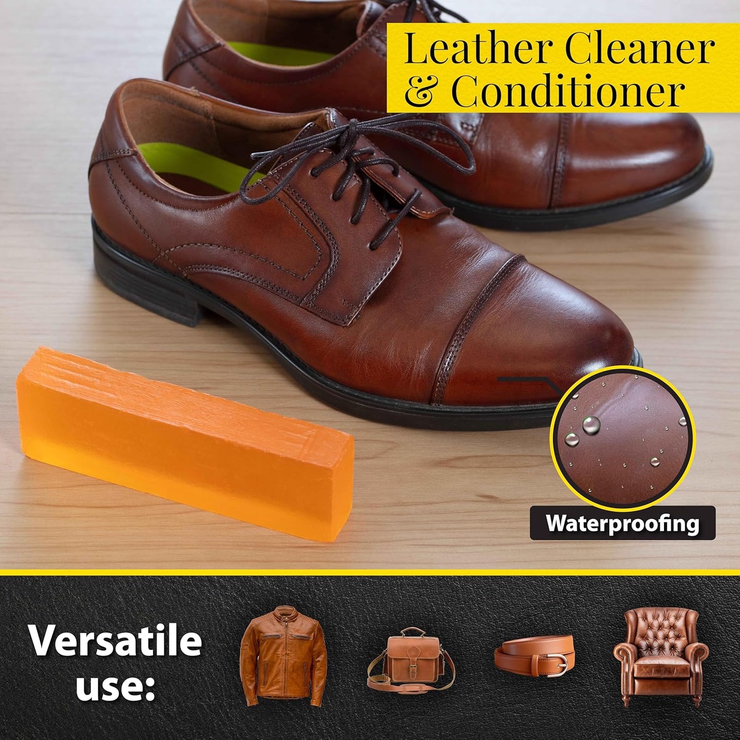 Fiebing's Glycerine Soap Bar alternative to saddle soap for maintaining leather flexibility