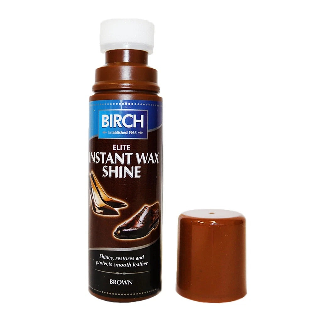 BIRCH Elite in Brown provides instant shine and protection for quick touch-ups on leather
