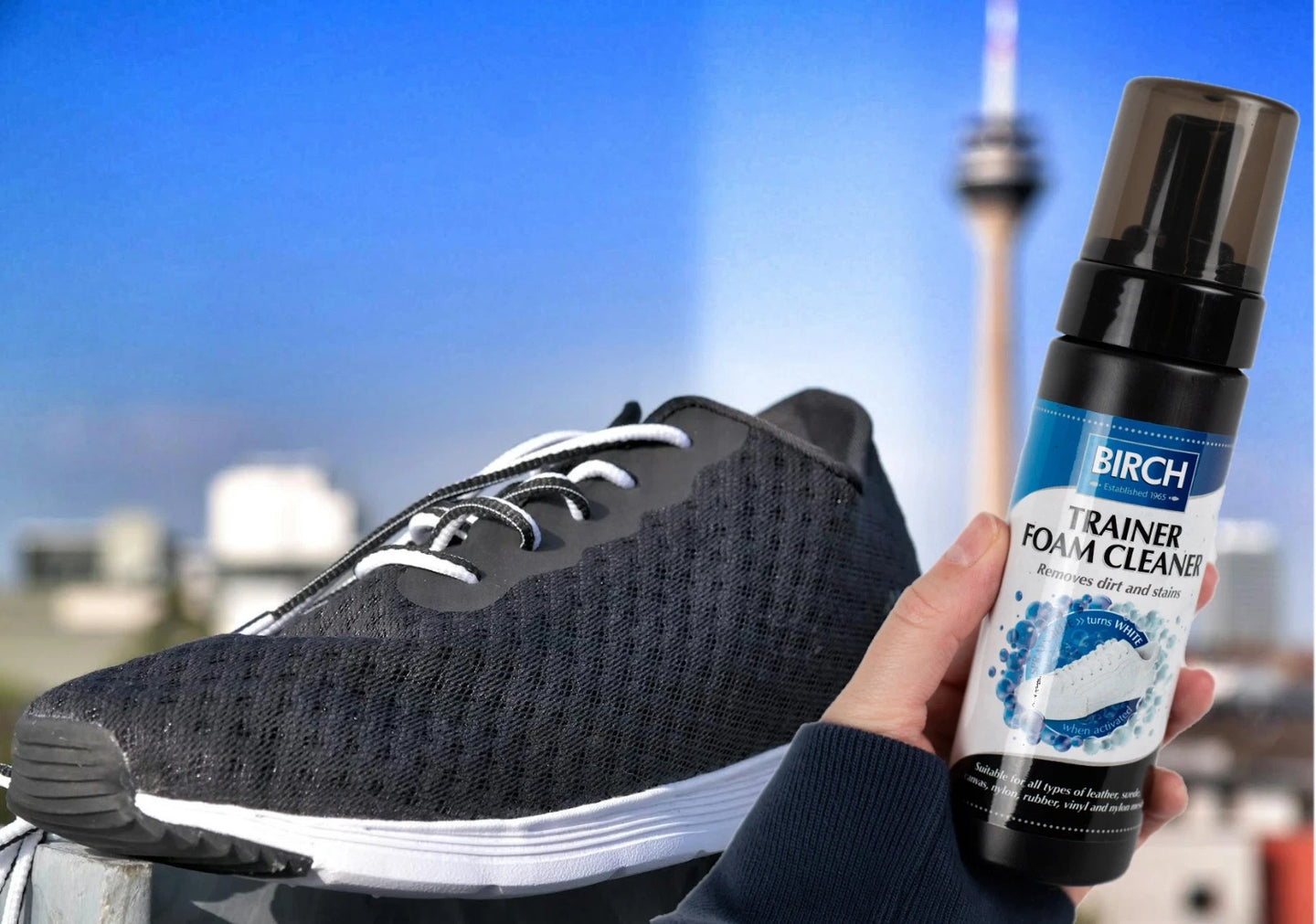 BIRCH Trainer Foam Cleaner targets unique cleaning challenges presented by athletic footwear