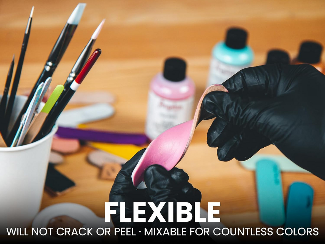 Angelus Orange 024 acrylic leather paint delivers durable crack-resistant formula for energetic projects and bold artwork applications