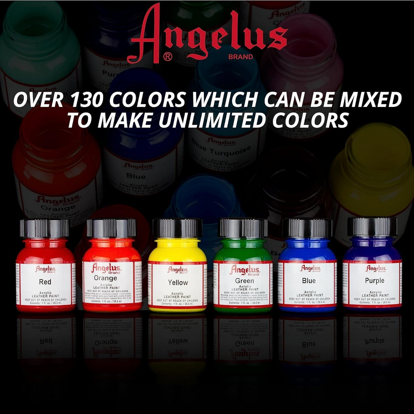Angelus Brick 093 leather paint bottle for DIY shoe customs and professional footwear restoration