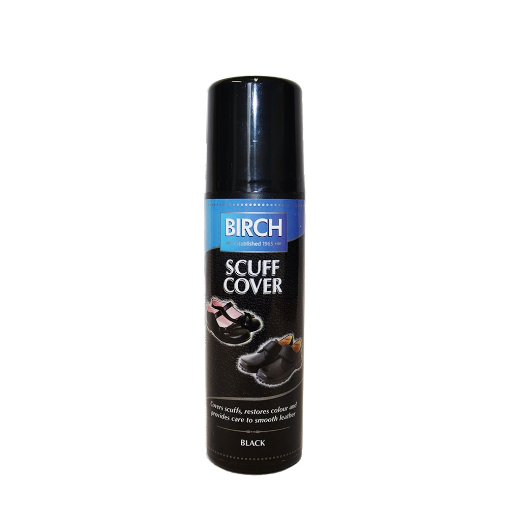 BIRCH Scuff Cover Black 75ml effectively conceals scratches and wear marks on black leather