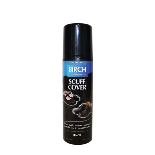 BIRCH Scuff Cover Black 75ml effectively conceals scratches and wear marks on black leather