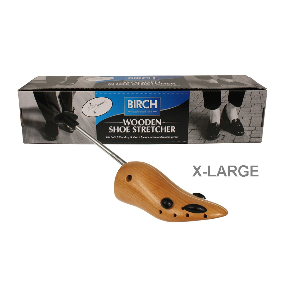 BIRCH Wooden Shoe Stretcher for Gents in X-Large offers dual function design as stretcher and shoe tree