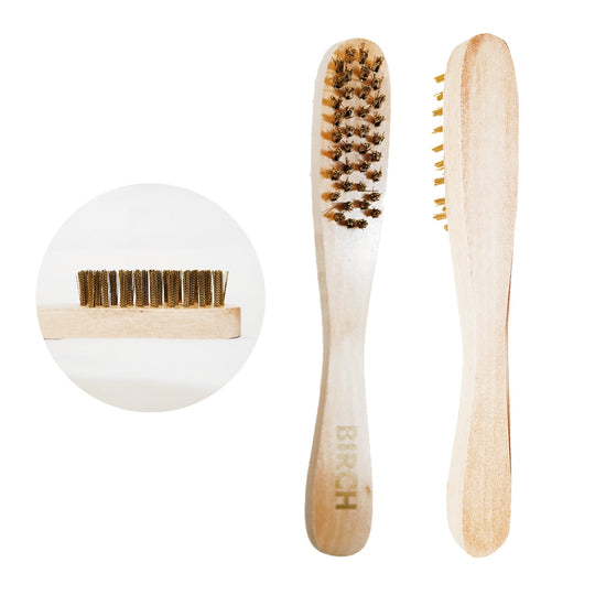 specialized BIRCH suede brush effectively lifts flattened fibres to restore characteristic suede texture