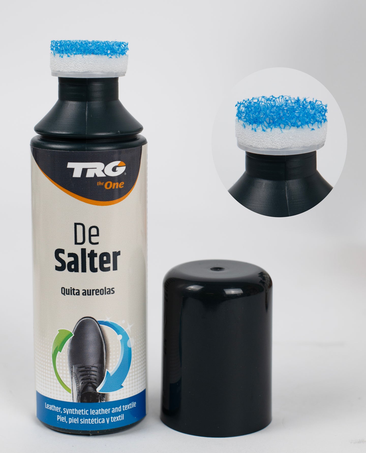 Applying TRG De Salter to combat winter salt damage on leather footwear and prevent staining