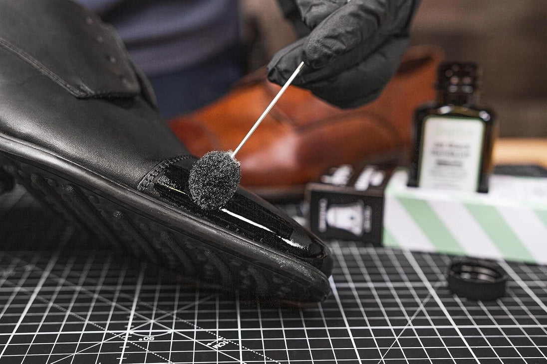 Colour transformation using Angelus Low VOC Leather Dye on vintage leather jacket restoration