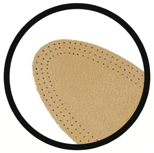 Designed for a perfect fit BIRCH leather half insoles provide women with targeted forefoot comfort and breathable support in any shoe style