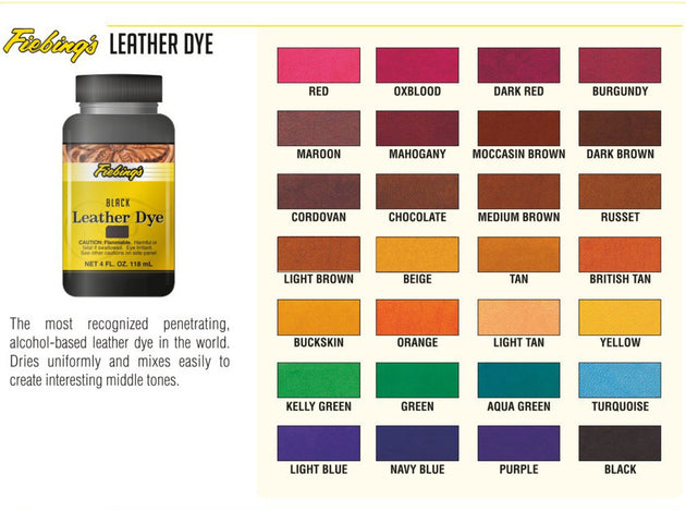 Applying Fiebing's Leather Dye to a custom leather craft project for vibrant results