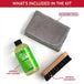 Angelus easy cleaner kit includes everything for professional results: 236ml cleaner premium brush and microfibre cloth