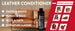 Professional leather care with Angelus Conditioner maintaining smooth leather surfaces on boots bags and jackets