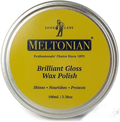 compact 50ml size wax polish ensures freshness while delivering brilliant gloss results on leather shoes