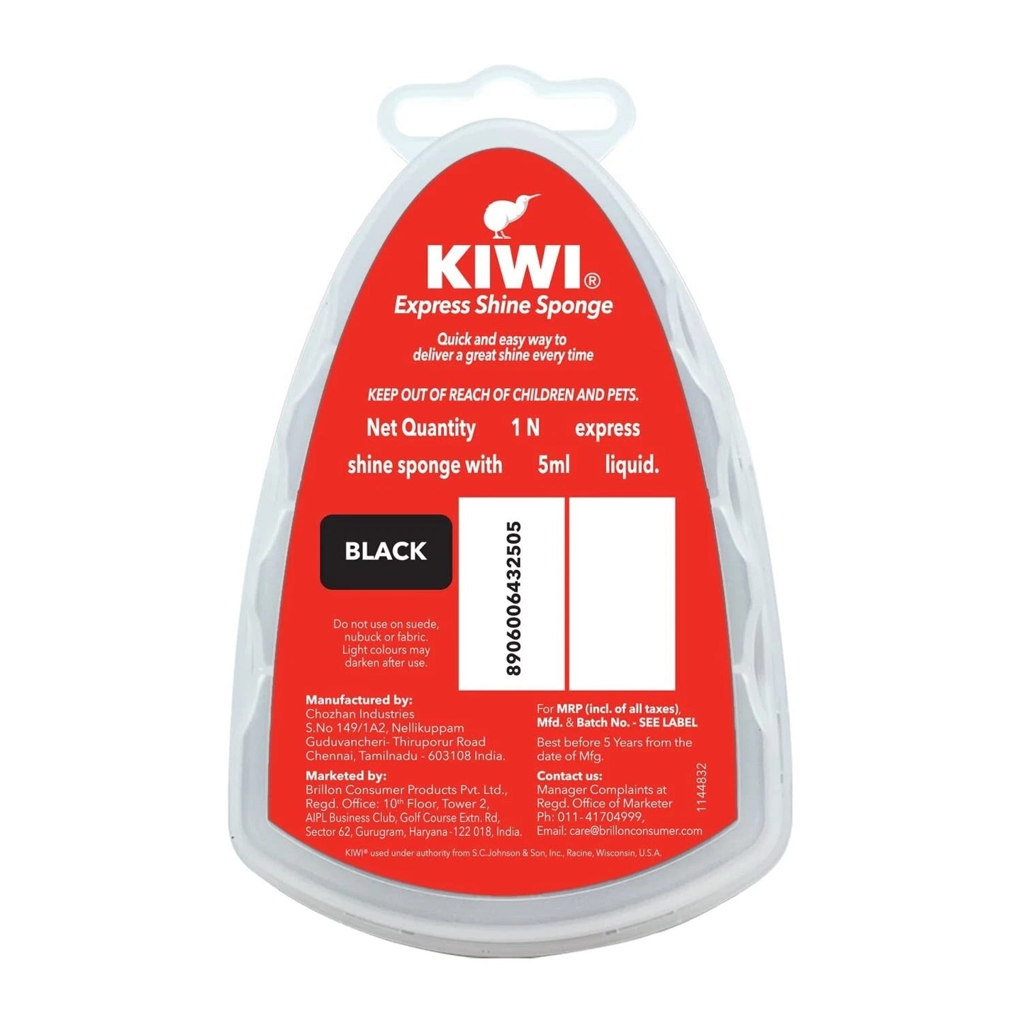 Kiwi Express Shine Sponge delivers instant shine with its built-in polish formula ideal for on-the-go shoe maintenance