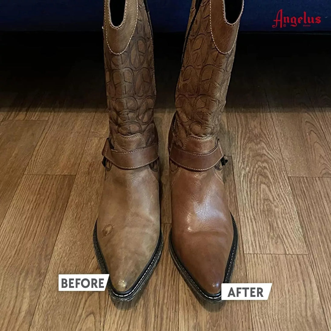 Traditional leather care with Angelus Balm conditioning leather from inside out for long-term health and durability